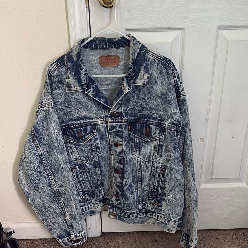 Levi's “Nirvana” Distressed Blue Denim Jacket